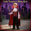 Kids Red Count Dracula Costume Set – Cape, Top, Pants & Scepter (Ages 4–12)