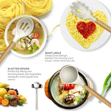 Silicone Kitchen Utensils Set with Wooden Handles – BPA-Free, Heat Resistant Cooking Tools