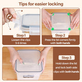 Airtight Flour & Sugar Storage Container Set – 3-Piece Stackable Pantry Organization System
