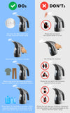 Hilife Portable Handheld Garment Steamer 700W with Large Tank and Travel-Friendly Wrinkle Remover