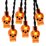 Halloween Pumpkin String Lights – 2 Pack 20 LED Battery Operated Lights (8.2 FT Each, 3 Modes, Orange Glow)