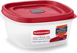 5-Cup Food Storage Containers – 3-Pack BPA-Free Meal Prep Containers with Easy Find Lids (Red)