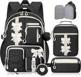Green Kawaii Backpack Set with Lunch Bag and Coin Purse
