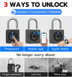 eLinkSmart P6 Biometric Fingerprint Smart Padlock with Bluetooth App Control, USB-C Rechargeable, Heavy-Duty Security Lock