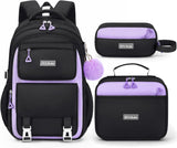 Blue 3-Piece Waterproof School Backpack Set