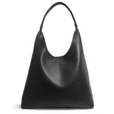 Soft Vegan Leather Hobo Bag for Women – Slouchy Shoulder Handbag with Spacious Interior (Black)