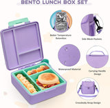 Purple 4-Piece Lunch Set with 17 oz Food Jar