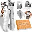 LED Light Pet Nail Clippers with Rechargeable Battery, Safety Illuminated Blade, Built-In Nail File and Nail Storage for Dogs and Cats