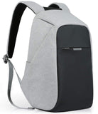 Oscaurt Anti-Theft 15.6-Inch Laptop Backpack with Hidden Zippers & USB Charging Port – Light Grey