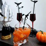 20PCS Black Halloween Bat Straws – Reusable Plastic Party Straws for Drinks, Kids, Birthday, Cosplay & Halloween Decorations