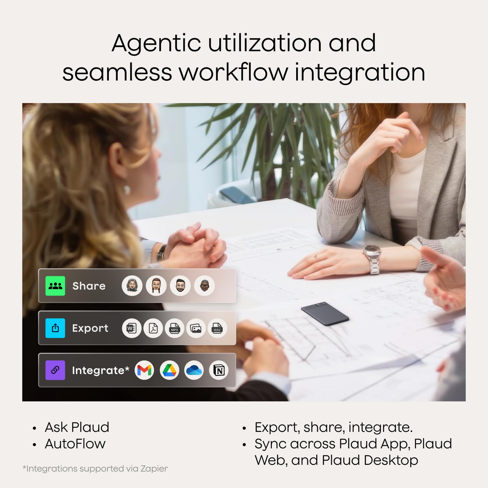 PLAUB AI Note Taker – Ultra Slim Voice Recorder with AI Transcription & Meeting Summaries