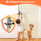 WINCHY Portable Door Lock – Heavy-Duty Stainless Steel Travel Security Lock for Hotels, Apartments & Bedrooms (Black)
