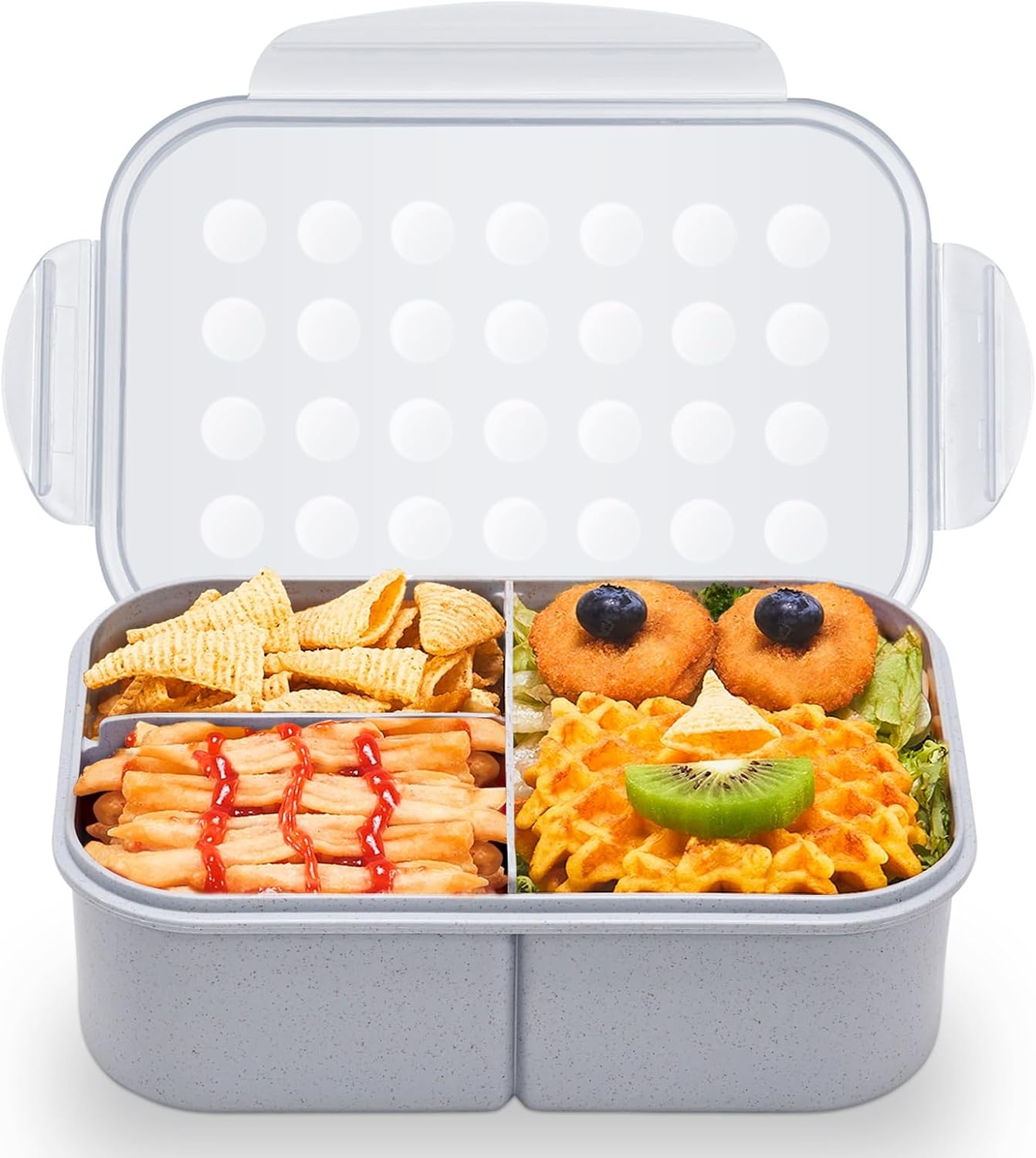 Purple 1150 ml 3-Compartment Bento Lunch Box