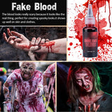 Halloween SFX Makeup Kit – Complete Special Effects Set with Fake Blood, Scar Wax, Bruise Palette & Vampire Teeth
