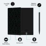 Ultra-Light 6.5” LCD Writing Tablet – Slim Portable Digital Note & Drawing Pad (Black)