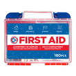 Be Smart Get Prepared First Aid Kit – 180 Pieces, FDA Approved Emergency Medical Kit (Red)