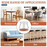 24-Pack Silicone Chair Leg Floor Protectors with Felt Pads – Anti-Scratch Furniture Caps for Hardwood & Tile Floors