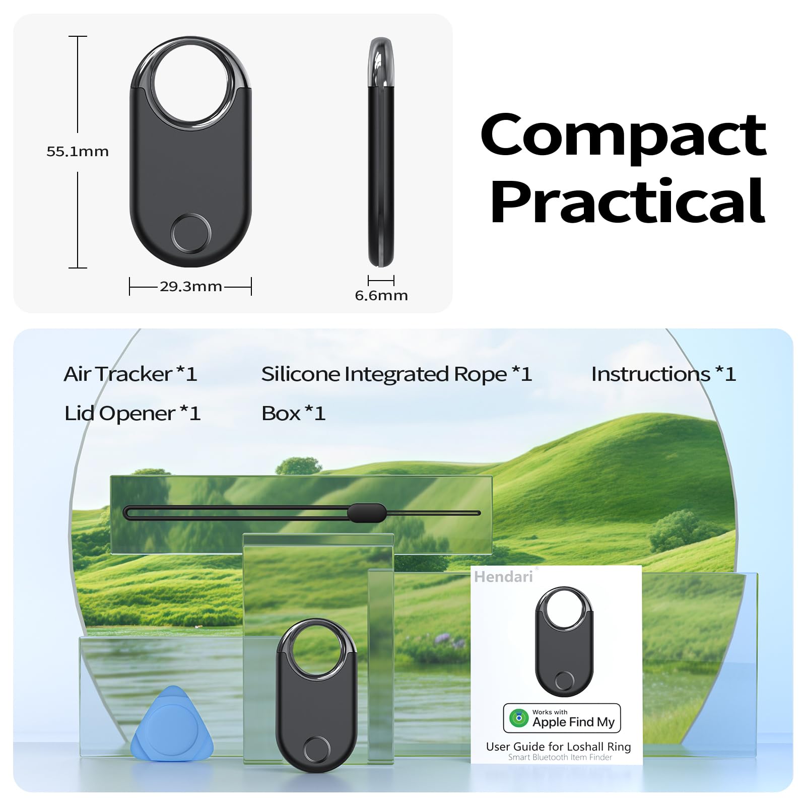 Apple Find My MFi-Certified Bluetooth Tracker Tag 4 Pack, Waterproof Smart Item Locator with 100dB Alert and Global Tracking