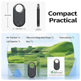 Apple Find My MFi-Certified Bluetooth Tracker Tag 4 Pack, Waterproof Smart Item Locator with 100dB Alert and Global Tracking