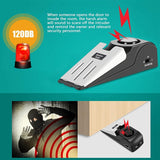 Portable Door Lock & Door Stop Alarm Security Kit – Travel Safety Lock with 120dB Alarm for Hotels, Apartments & Dorm Rooms (Red)