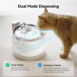 Cheerble Elfin E1+ Pumpless Stainless Steel Cat Water Fountain – MagDrive Technology & Dual Mode (White)