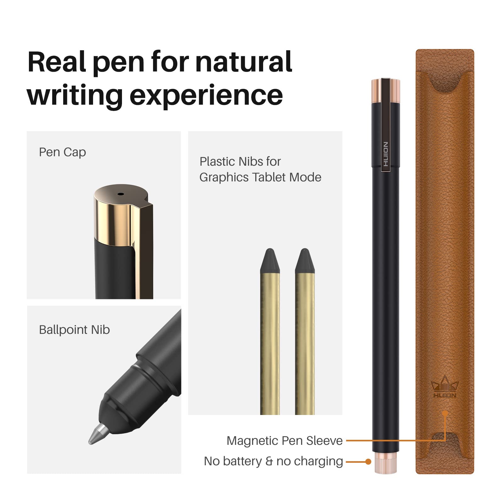 Huion Note Smart Digital Notebook – A5 Paper to App Writing System (Orange)