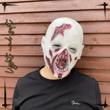 Realistic White Latex Zombie Mask – Handmade Horror Face Mask for Halloween & Cosplay 😱🩸