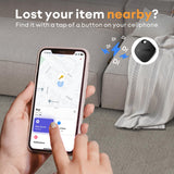 ATUVOS Air Tracker Tags 4 Pack, Apple Find My Compatible Bluetooth Tracker, IP67 Waterproof, Replaceable Battery, Anti-Loss Item Locator for Keys, Wallet, Luggage