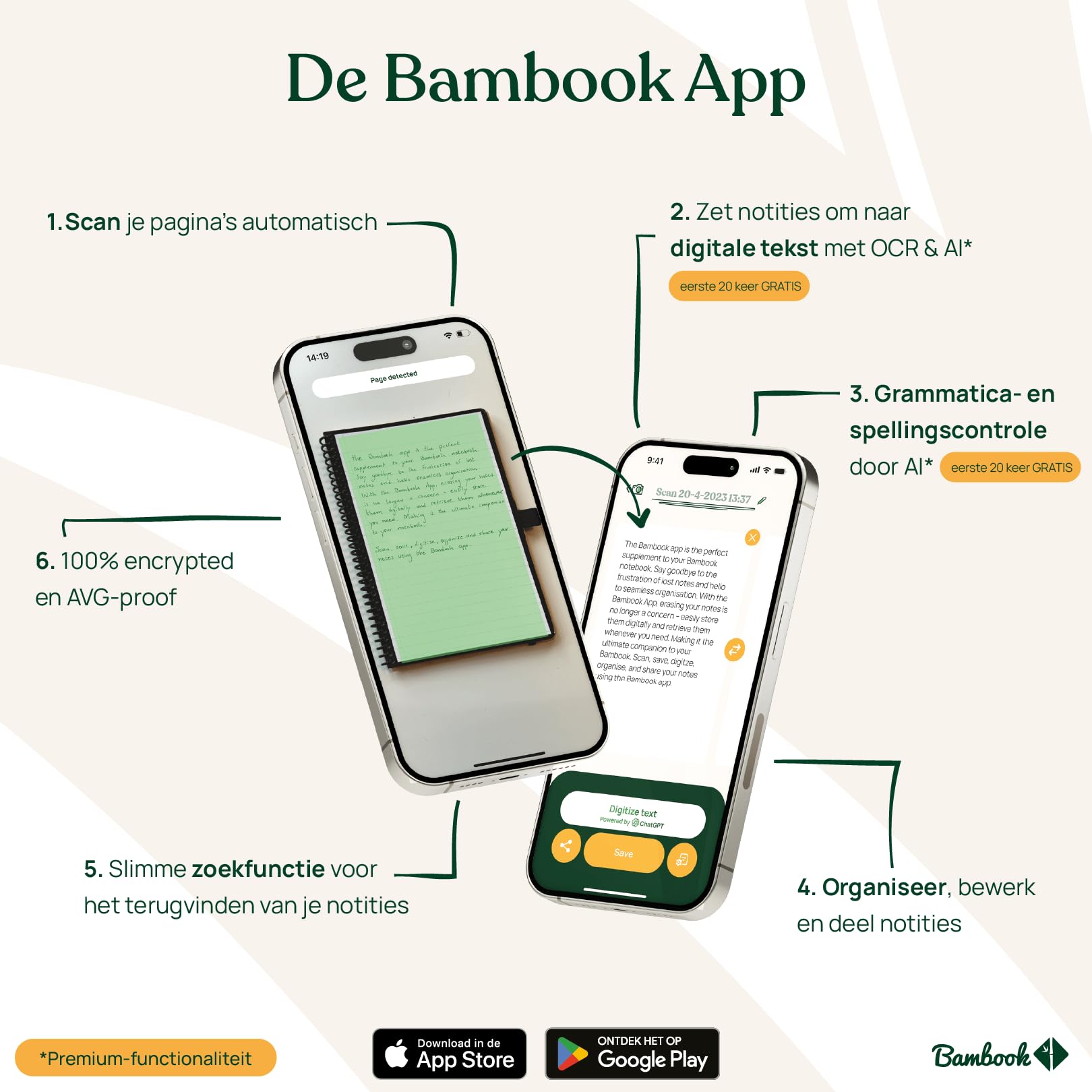 Bambook Classic Reusable Smart Notebook with Pen – Sustainable Digital Scan & Wipe Journal (Black)
