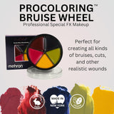 Mehron Professional 5-Color Bruise Wheel – SFX Makeup Palette for Realistic Wounds, Bruises & Halloween Effects