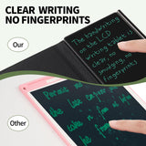 6.5” LCD Writing Tablet with Leather Case – Dual Tone Reusable Digital Notepad (Black & Blue-Green)