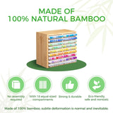 126-Marker Bamboo Desktop Organizer with 18 Compartments