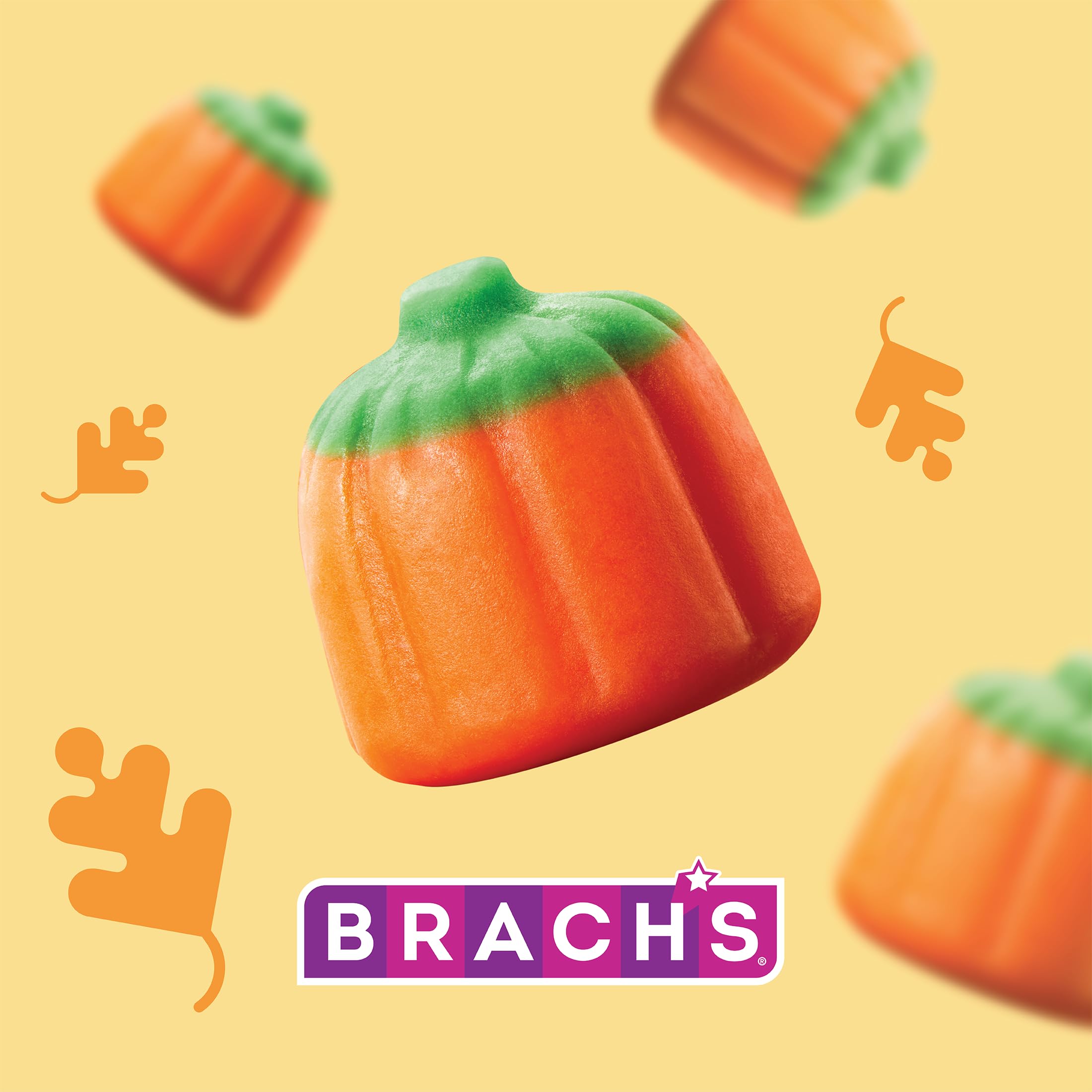 Brach’s Mellowcreme Pumpkins – Classic Pumpkin-Shaped Halloween Candy (Made with Real Honey Flavor)