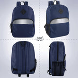 Trail Maker Reflective School Backpack for Kids – Lightweight 20L Bookbag with Safety Stripe (Navy)