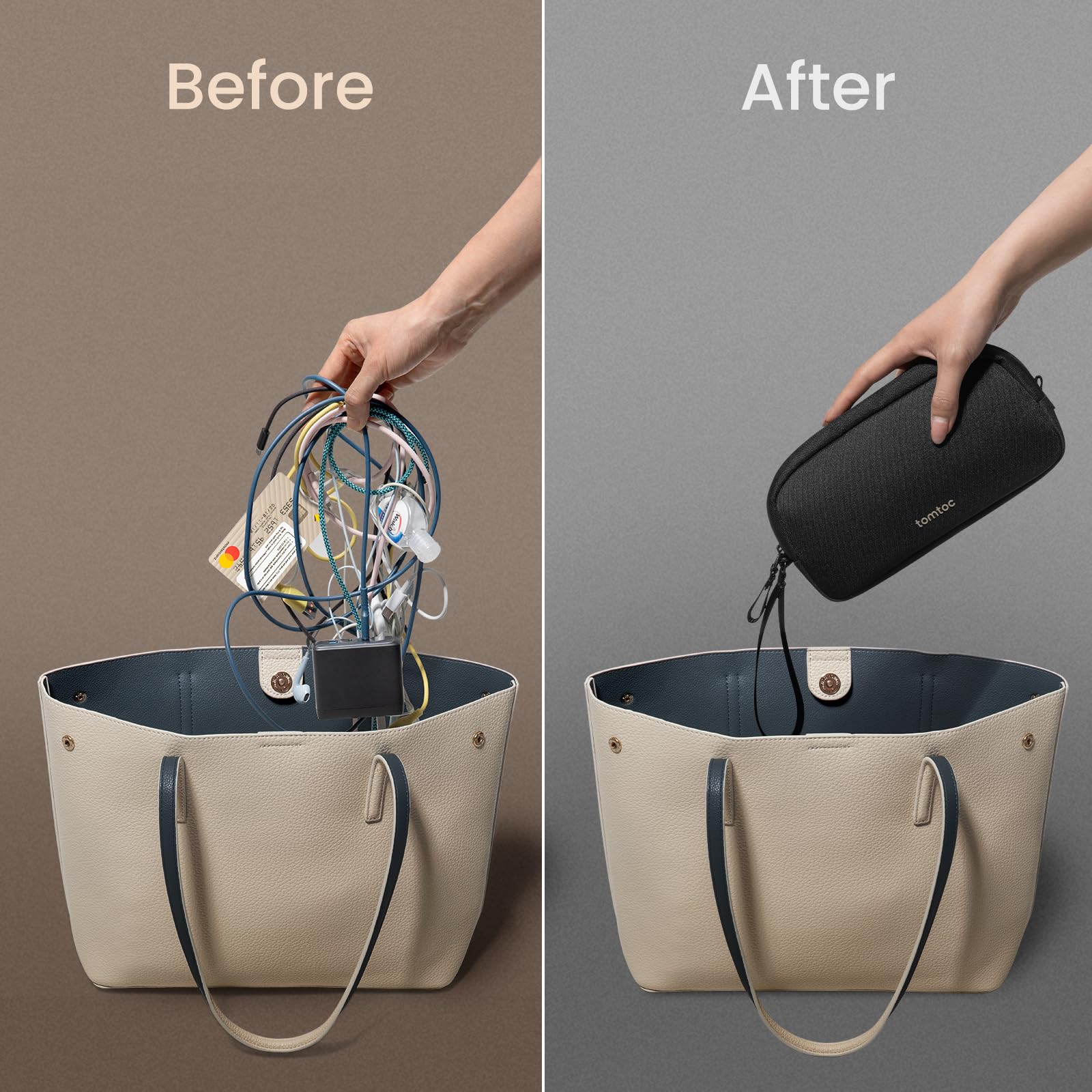 Light-T12 Portable Tech Organizer Pouch – Compact Travel Gadget Case for Chargers, Cables & Daily Essentials