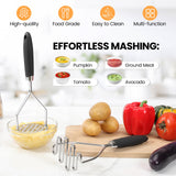 Dual Potato Masher Set – Stainless Steel Heavy-Duty Mashers with Ergonomic Handles (2-Piece)