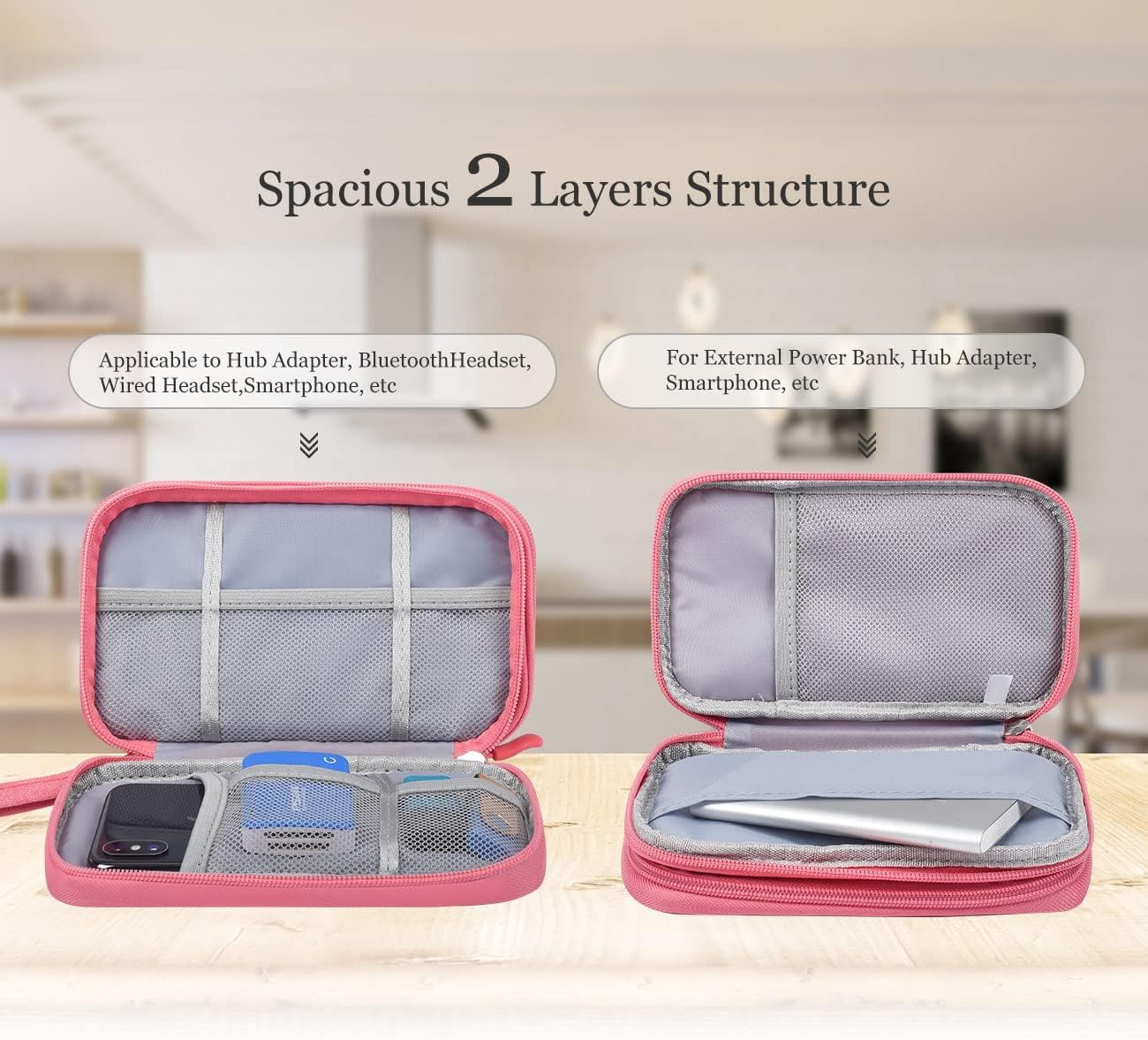 Electronics Organizer Travel Case – Waterproof Cable & Gadget Storage Bag for Chargers, USB Drives, Power Banks & Accessories