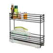 Household Essentials Glidez 2-Tier Pull-Out Cabinet Organizer – Slim Slide-Out Steel Storage with Protective Liners