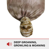 5ft Upside Down Hanging Skeleton Animatronic – LED Eyes, Sound & Motion Activated Halloween Prop