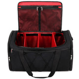 Sneaker Travel Bag for 4 Pairs – Waterproof Shoe Duffle with Adjustable Dividers & Shoulder Strap (Black)