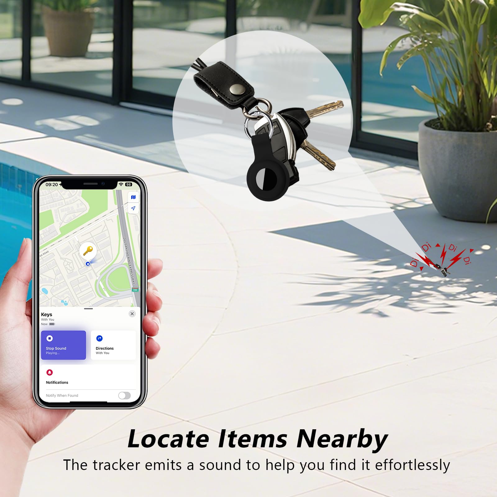 Apple Find My Bluetooth Tracker Tag 4 Pack, Waterproof IP67 Smart Item Locator with Replaceable Battery and Anti-Loss Alert