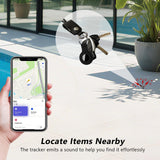 Apple Find My Bluetooth Tracker Tag 4 Pack, Waterproof IP67 Smart Item Locator with Replaceable Battery and Anti-Loss Alert