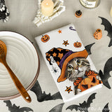 Artoid Mode Halloween Dish Towels – Set of 2 Black Kitchen Tea Towels (18x26") – Soft, Absorbent & Stylish Seasonal Décor