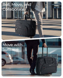 Bagsmart Rolling Laptop Briefcase with Wheels for 17.3-Inch Laptop & TSA Lock – Black