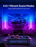 ELOUYCKE Premium RGB Smart Light Bars – Metal Base 17.3” Gaming & TV Ambient Lighting with 213 Modes