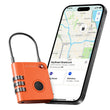 Apple Find My Compatible Smart TSA Luggage Lock with Bluetooth Tracking, Water-Resistant Travel Padlock