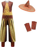 Girls Raya Cosplay Costume – Full Set Dragon Princess Warrior Outfit (Cloak + Jumpsuit + Hat + Wrist Guards)