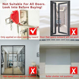 Portable Door Lock & Door Stop Alarm Security Kit – Travel Safety Lock with 120dB Alarm for Hotels, Apartments & Dorm Rooms (Red)