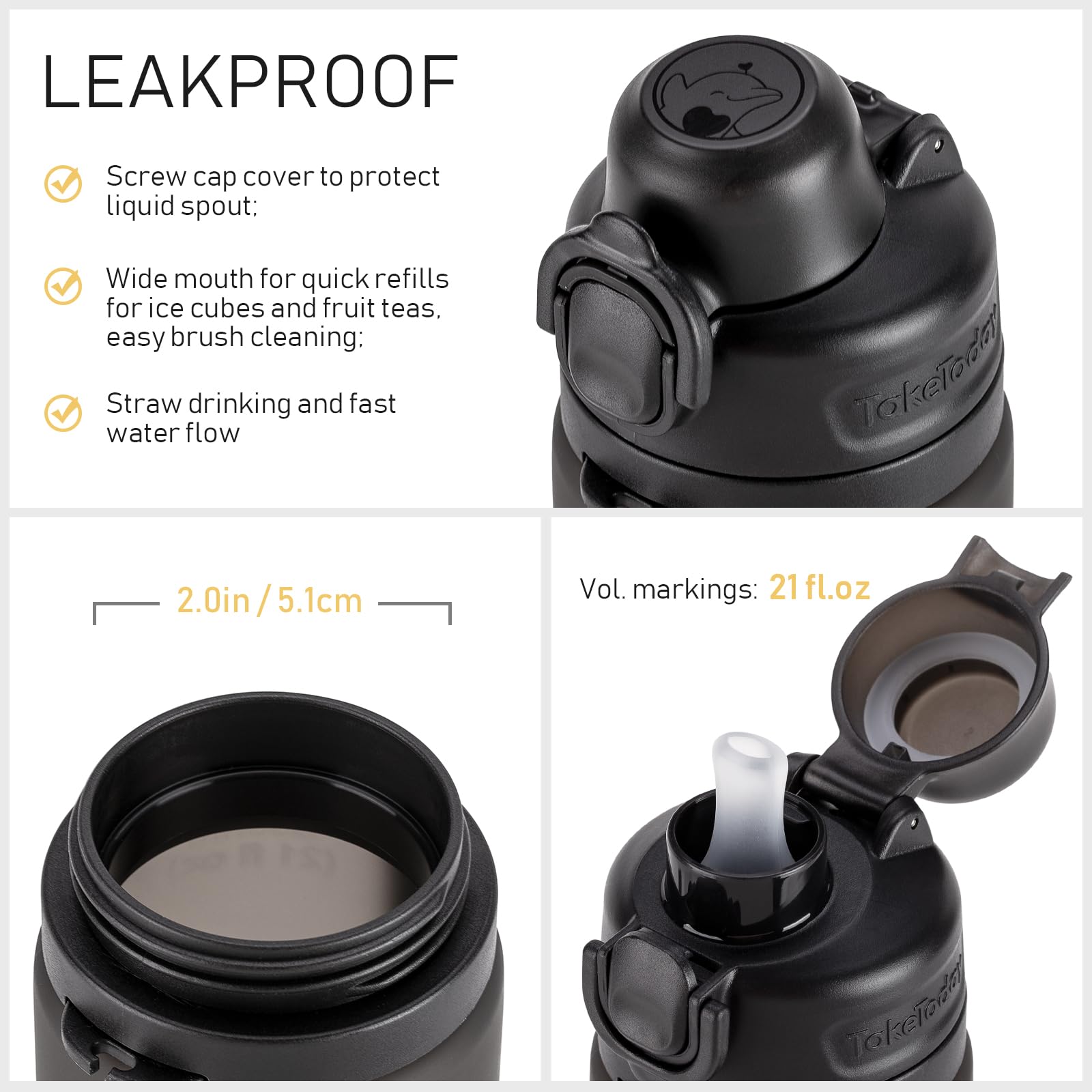 Collapsible Silicone Water Bottle – Foldable BPA-Free Travel Water Bottle for Hiking, Gym, Camping & Travel