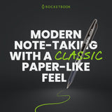 Rocketbook Flip Reusable Legal Pad Notebook – Top-Bound Spiral Smart Cloud Notepad with Lined & Dot Grid Pages (Black)